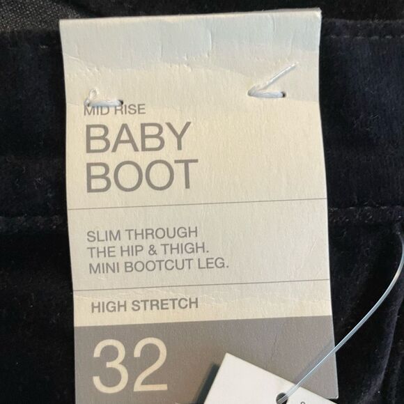 GAP Black Velvet Baby Bootcut Mid-Rise Jeans 32 / 14 - Picture 8 of 12